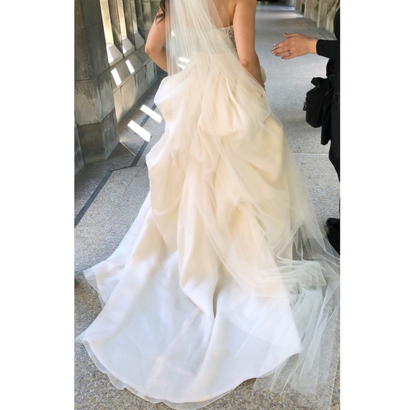 Anne Barge “Cherish” ballgown wedding dress + veil. Dress size 10 ALTERED. EUC. - Picture 7 of 7